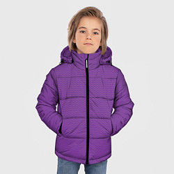 Куртка зимняя для мальчика Фиолетовая волна, цвет: 3D-светло-серый — фото 2