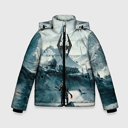 Куртка зимняя для мальчика Skyrim Warrior, цвет: 3D-красный