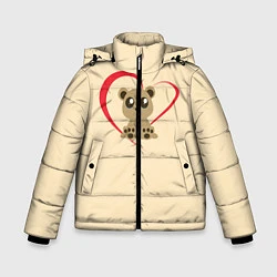 Куртка зимняя для мальчика Мишка, цвет: 3D-черный