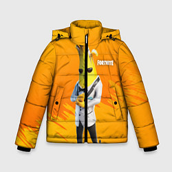 Куртка зимняя для мальчика Agent Peely Агент Пили, цвет: 3D-черный