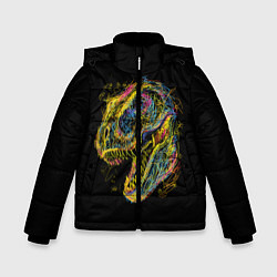 Куртка зимняя для мальчика Тираннозавр Рекс, цвет: 3D-черный