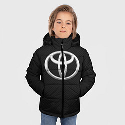 Куртка зимняя для мальчика Toyota carbon, цвет: 3D-красный — фото 2