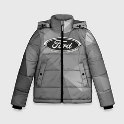 Куртка зимняя для мальчика Ford чб, цвет: 3D-красный