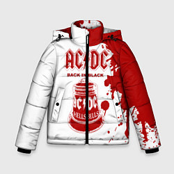 Куртка зимняя для мальчика ACDC Back in Black, цвет: 3D-светло-серый