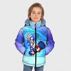Куртка зимняя для мальчика Соник, цвет: 3D-светло-серый — фото 2
