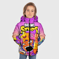 Куртка зимняя для мальчика BRAWL STARS SANDY, цвет: 3D-светло-серый — фото 2