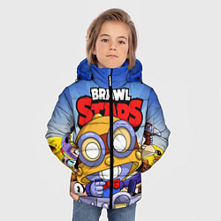Куртка зимняя для мальчика BRAWL STARS CARL, цвет: 3D-светло-серый — фото 2