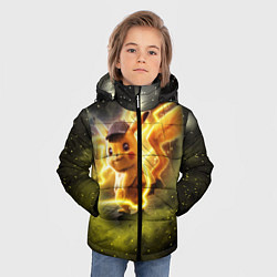 Куртка зимняя для мальчика Детектив Пикачу, цвет: 3D-красный — фото 2