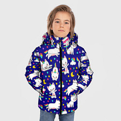 Куртка зимняя для мальчика Кот-Единорог, цвет: 3D-черный — фото 2