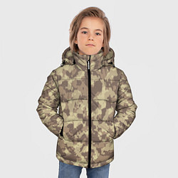 Куртка зимняя для мальчика Хаки, цвет: 3D-черный — фото 2
