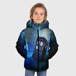 Куртка зимняя для мальчика ТАРДИС, цвет: 3D-черный — фото 2
