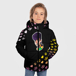 Куртка зимняя для мальчика Jojo diamond, цвет: 3D-черный — фото 2