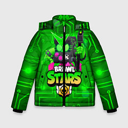 Куртка зимняя для мальчика Brawl Stars Virus 8-Bit, цвет: 3D-черный