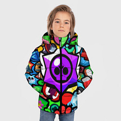 Куртка зимняя для мальчика МИНИМАЛИЗМ БРАВЛ СТАРС, цвет: 3D-черный — фото 2