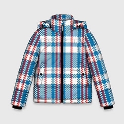 Куртка зимняя для мальчика Текстура Сумка Челнока, цвет: 3D-светло-серый