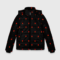 Куртка зимняя для мальчика РОЗЫ, цвет: 3D-красный