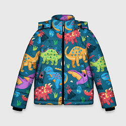 Зимняя куртка для мальчика Арт с динозаврами