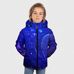 Куртка зимняя для мальчика СИНИЙ КОСМОС, цвет: 3D-черный — фото 2