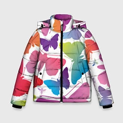 Зимняя куртка для мальчика Разноцветные бабочки