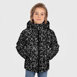Куртка зимняя для мальчика Art of lettering, цвет: 3D-черный — фото 2