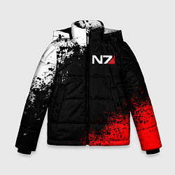 Куртка зимняя для мальчика MASS EFFECT N7, цвет: 3D-черный