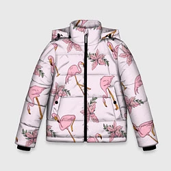 Зимняя куртка для мальчика Розовый фламинго
