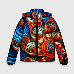 Куртка зимняя для мальчика Fractal illusion, цвет: 3D-черный