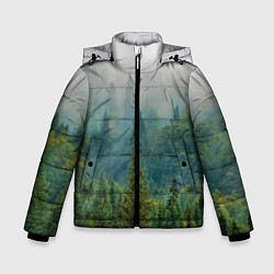 Куртка зимняя для мальчика Лес, цвет: 3D-черный