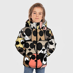 Куртка зимняя для мальчика Серьезные псы, цвет: 3D-светло-серый — фото 2