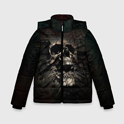 Куртка зимняя для мальчика ЧЕРЕП, цвет: 3D-светло-серый