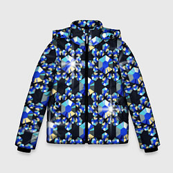 Куртка зимняя для мальчика Бриллианты, цвет: 3D-черный