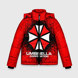 Куртка зимняя для мальчика Umbrella Corporation, цвет: 3D-светло-серый