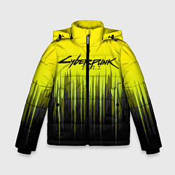 Куртка зимняя для мальчика CYBERPUNK 2077, цвет: 3D-черный