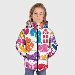 Куртка зимняя для мальчика Звери, детская, цвет: 3D-черный — фото 2