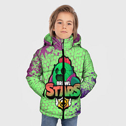 Куртка зимняя для мальчика Brawl Stars Spike, цвет: 3D-черный — фото 2