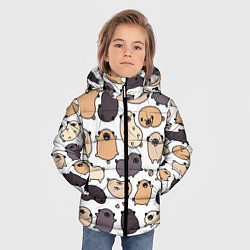Куртка зимняя для мальчика Милые мопсы, цвет: 3D-черный — фото 2