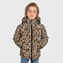 Куртка зимняя для мальчика ВЯЗАНЫЙ КАМУФЛЯЖ, цвет: 3D-светло-серый — фото 2