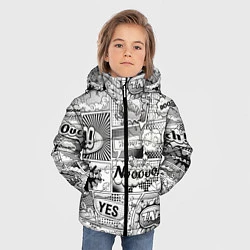 Куртка зимняя для мальчика COMICS ART, цвет: 3D-черный — фото 2