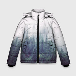 Куртка зимняя для мальчика Сибирский лес, цвет: 3D-черный