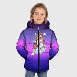 Куртка зимняя для мальчика Единорог, цвет: 3D-красный — фото 2