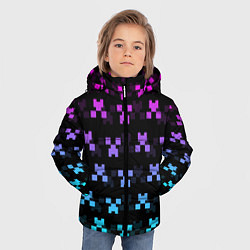 Куртка зимняя для мальчика MINECRAFT CREEPER NEON, цвет: 3D-красный — фото 2