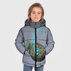 Куртка зимняя для мальчика Иди от сюда ракета, цвет: 3D-черный — фото 2
