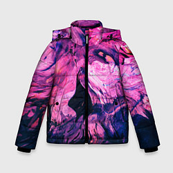 Зимняя куртка для мальчика Розовый разводы жидкость цвета