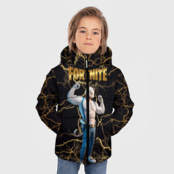Куртка зимняя для мальчика Meowcles Fortnite 2, цвет: 3D-черный — фото 2