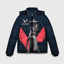 Куртка зимняя для мальчика CYPHER VALORANT, цвет: 3D-светло-серый
