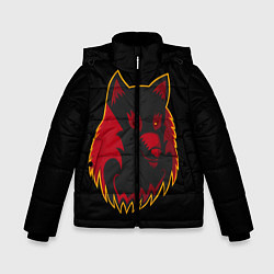 Куртка зимняя для мальчика Wolf Logo, цвет: 3D-черный
