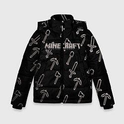 Куртка зимняя для мальчика МАЙНКРАФТ, цвет: 3D-черный