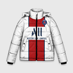 Куртка зимняя для мальчика PSG away 20-21, цвет: 3D-светло-серый