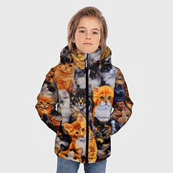 Куртка зимняя для мальчика КОТЯТКИ, цвет: 3D-черный — фото 2