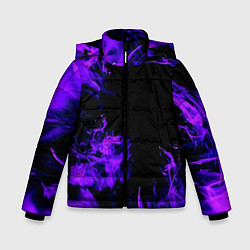 Куртка зимняя для мальчика ФИОЛЕТОВЫЙ ОГОНЬ, цвет: 3D-черный